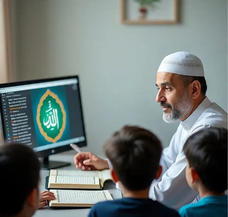 Muslim Qari teaching
